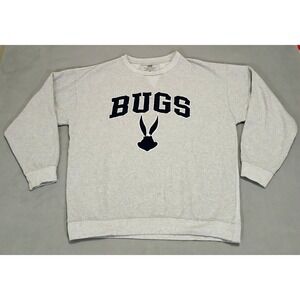 Looney Tunes Six Flags Bugs Bunny Embroidered Graphic Crewneck Sweatshirt 2XL‎